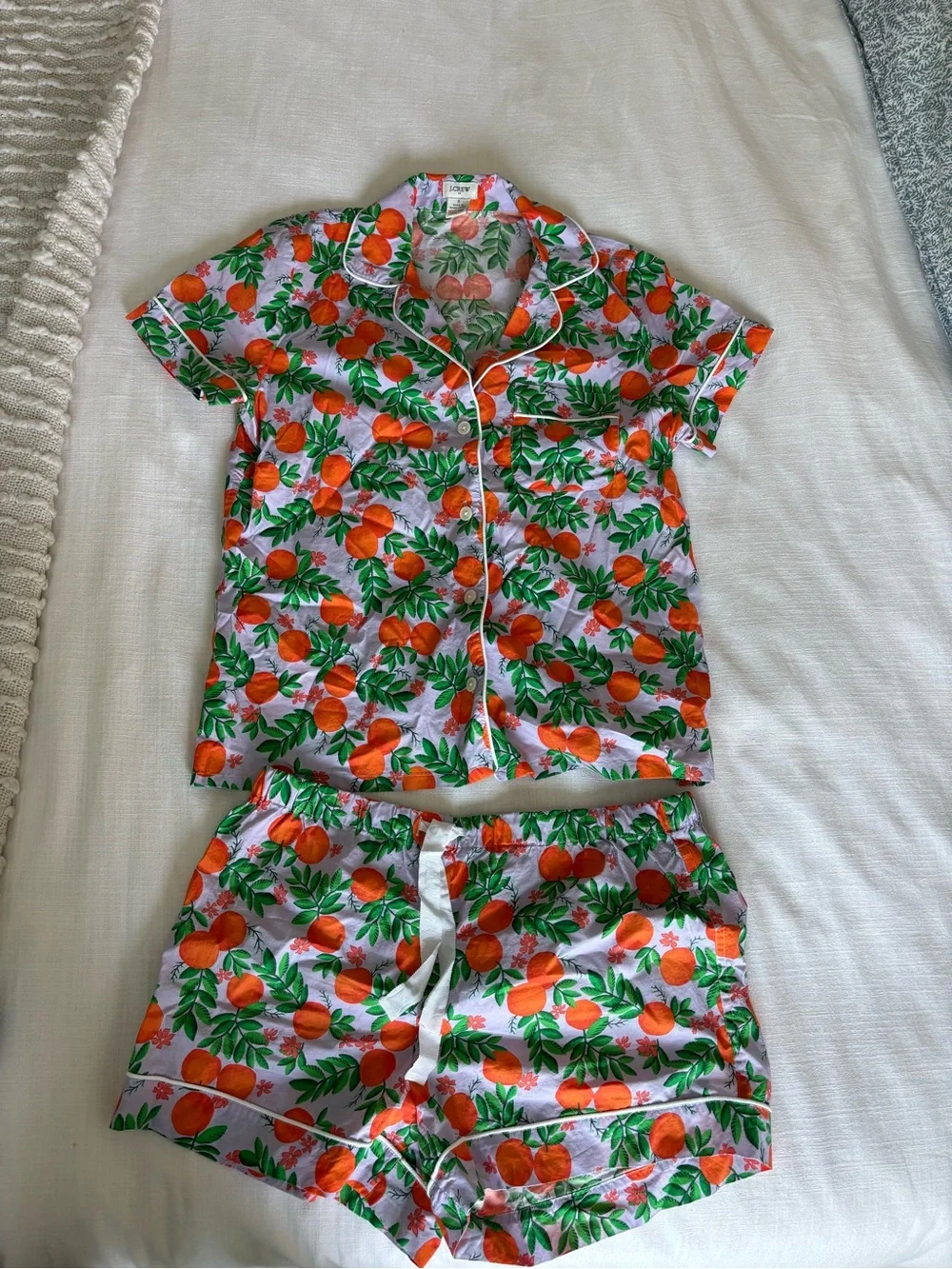JCrewOrange print Short Pajama Set - Picture 1 of 2